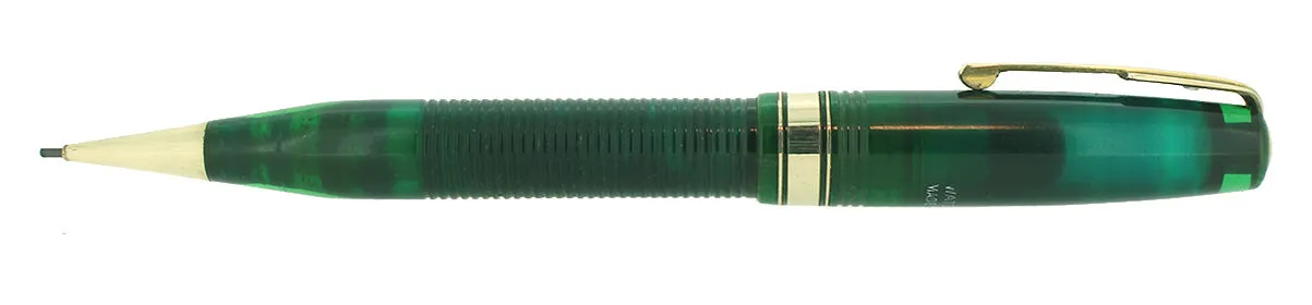 1940 WATERMAN 100 HUNDRED YEAR TRANSPARENT GREEN RIBBED PENCIL