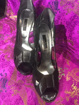 Amanda Wakeley Black Leather Heels (40) 7