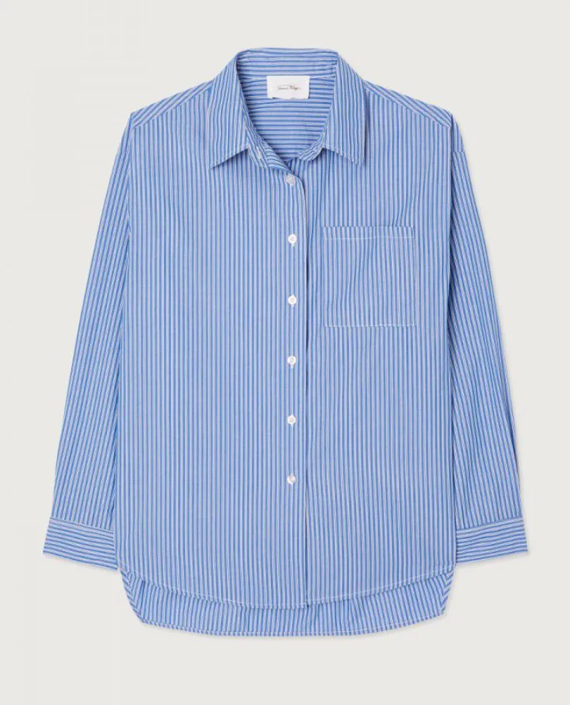 American Vintage Zatybay Blue Stripe Shirt