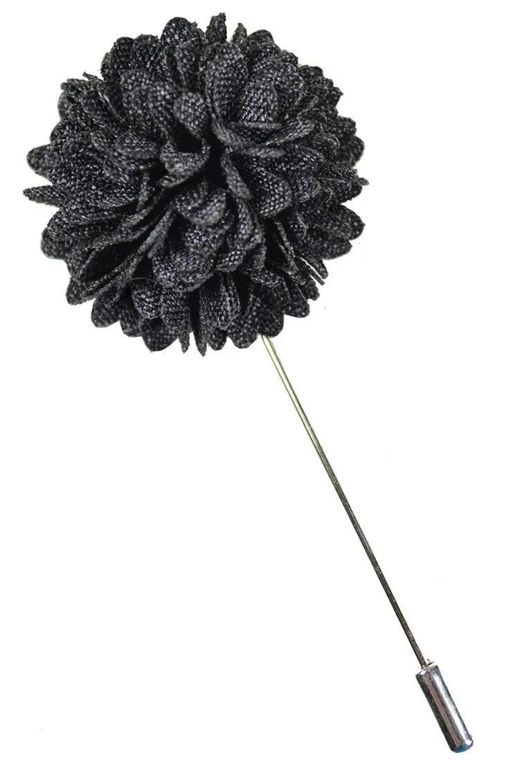 Black Lapel Flower