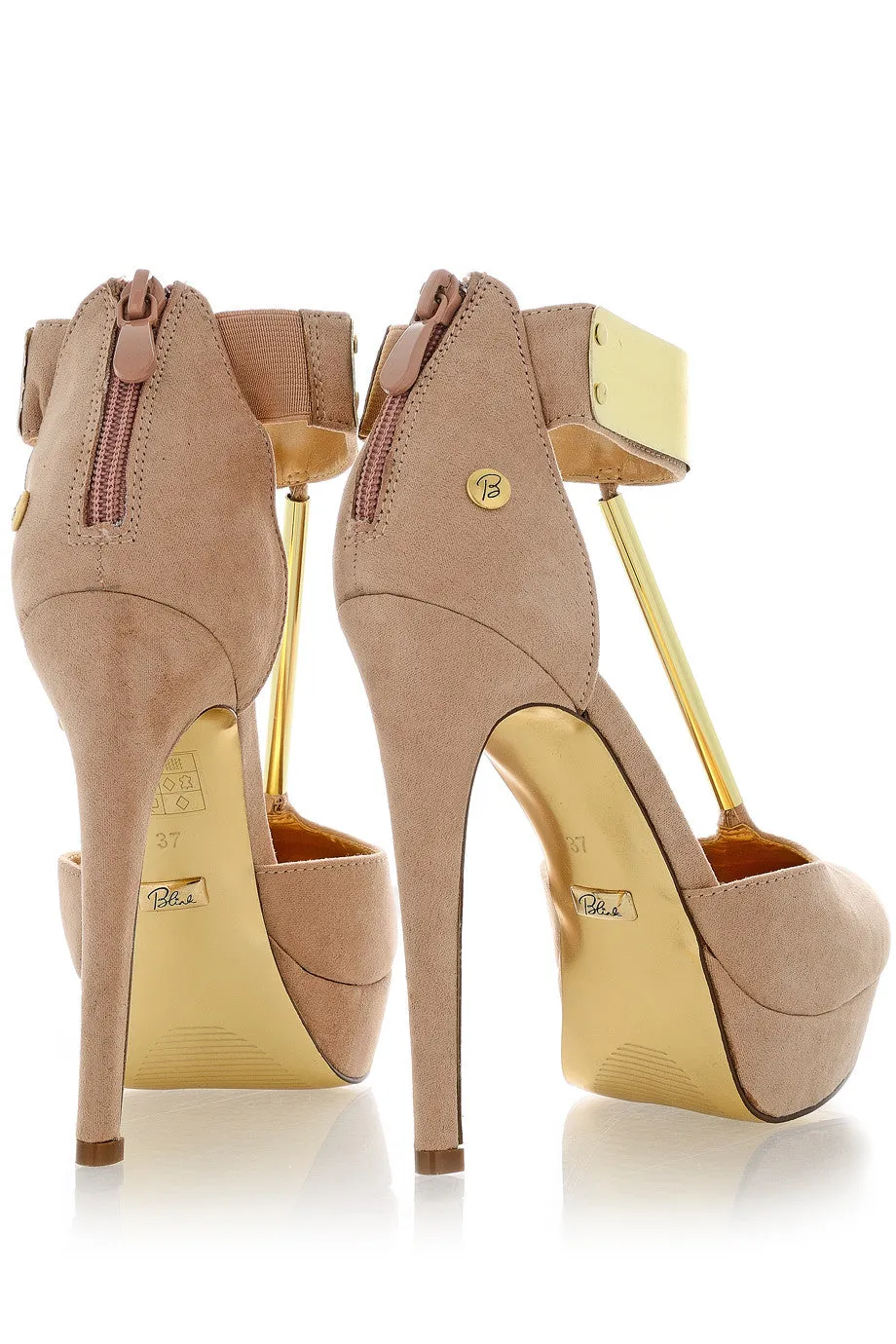 BLINK LORELEI Nude Suede Platforms