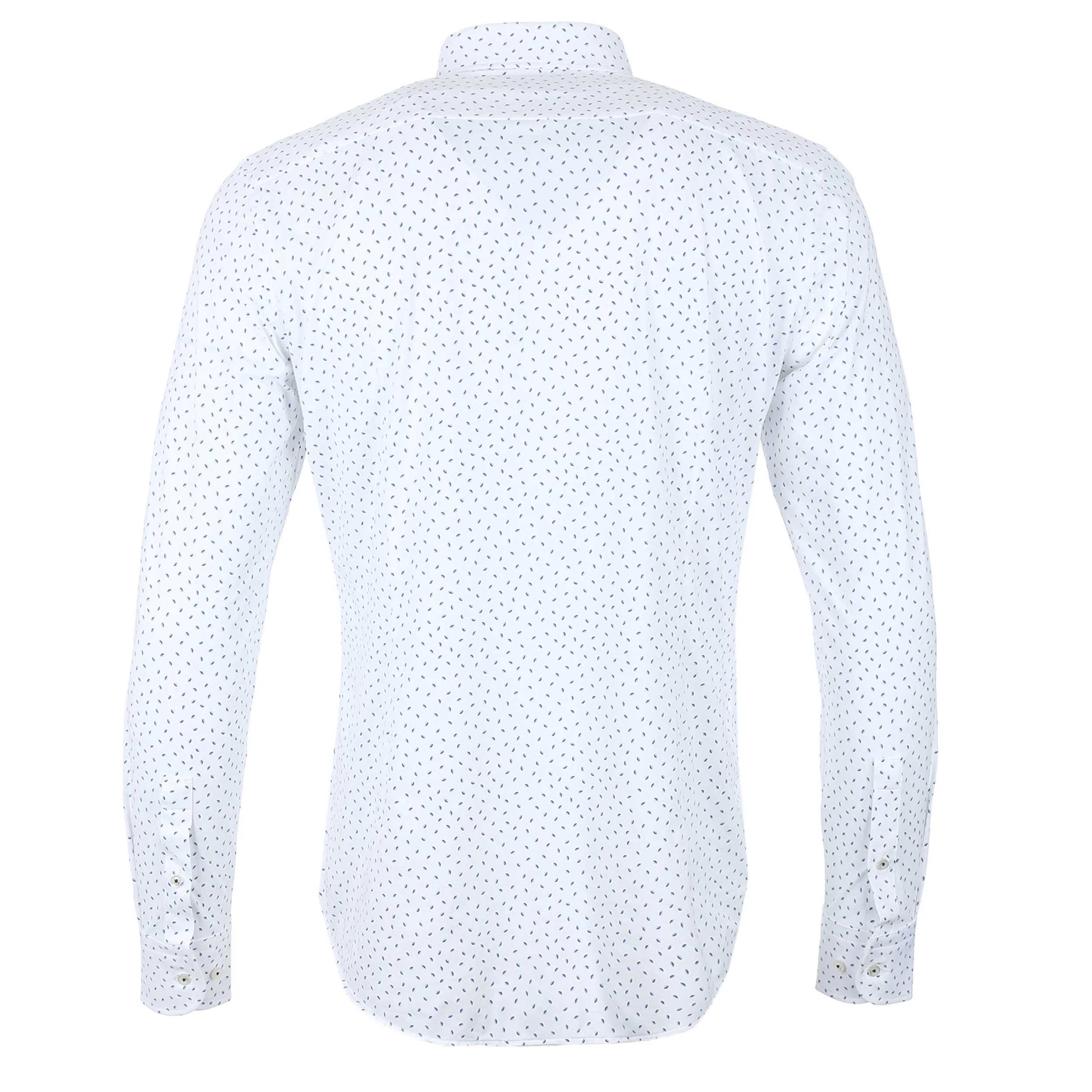 BOSS P-Hank-Kent-C1-222 Shirt in White Blue Fleck