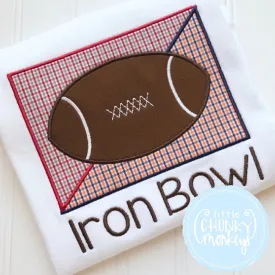 Boy Shirt - Iron Bowl Football Applique Shirt