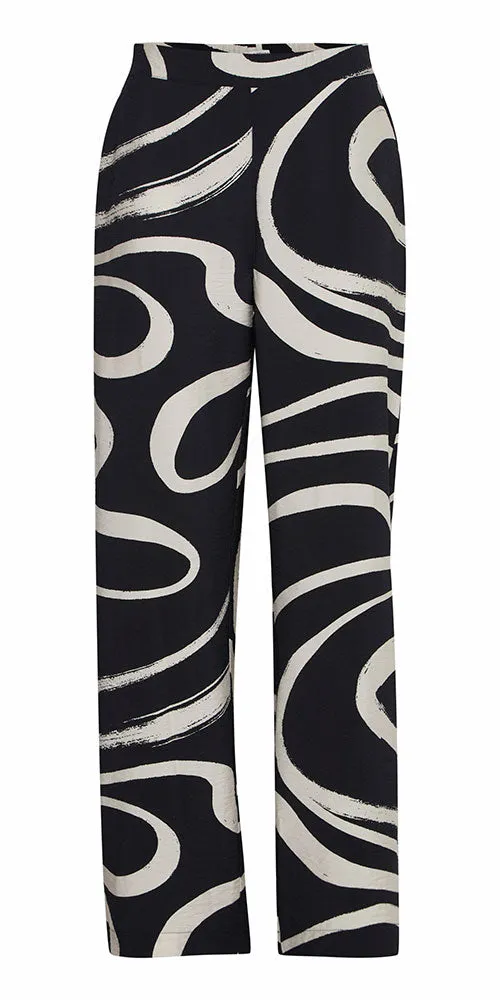 B.Young Wavy Print Pants