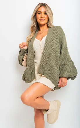 Carter Knitted Balloon Sleeve Cardigan