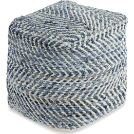 Chevron Pouf