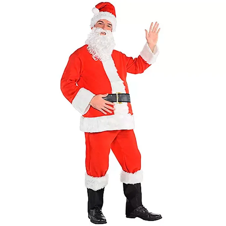 Christmas Adult Flannel Santa Suit | 7pc