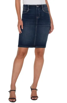 CLASSIC DENIM PENCIL SKIRT