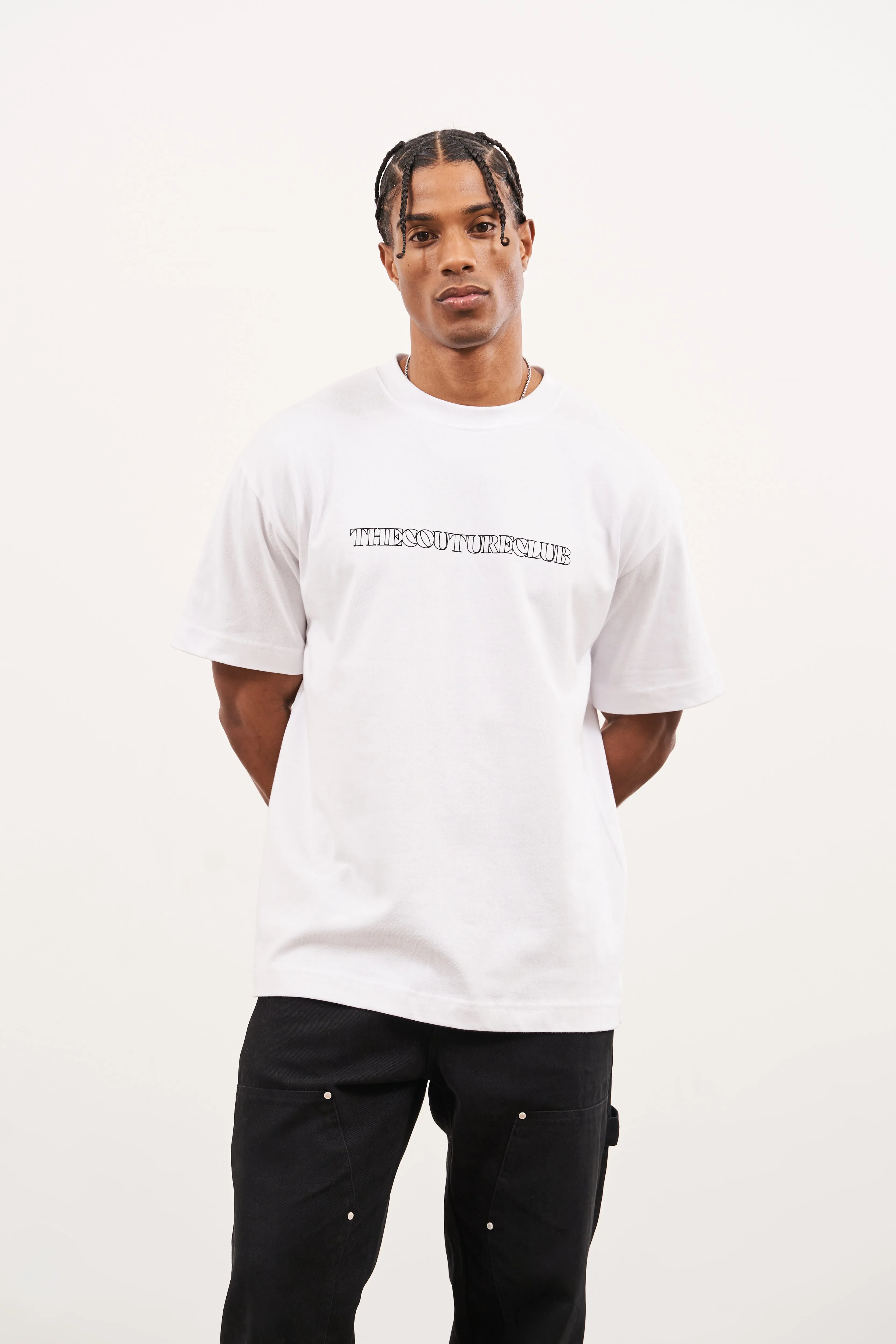 COPYRIGHT OUTLINE PRINT T-SHIRT - WHITE