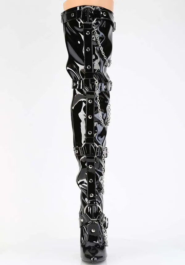 DOMINA-3027 [Black Patent] | BOOTS [PREORDER]