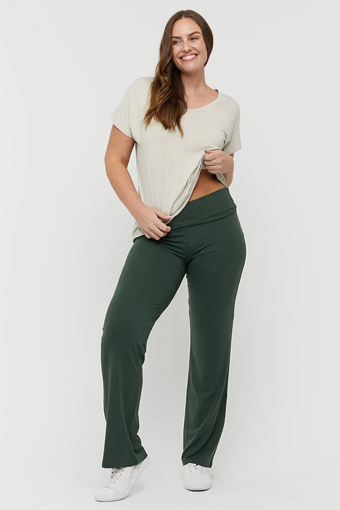 Essential Bamboo Maternity Pants - Forest