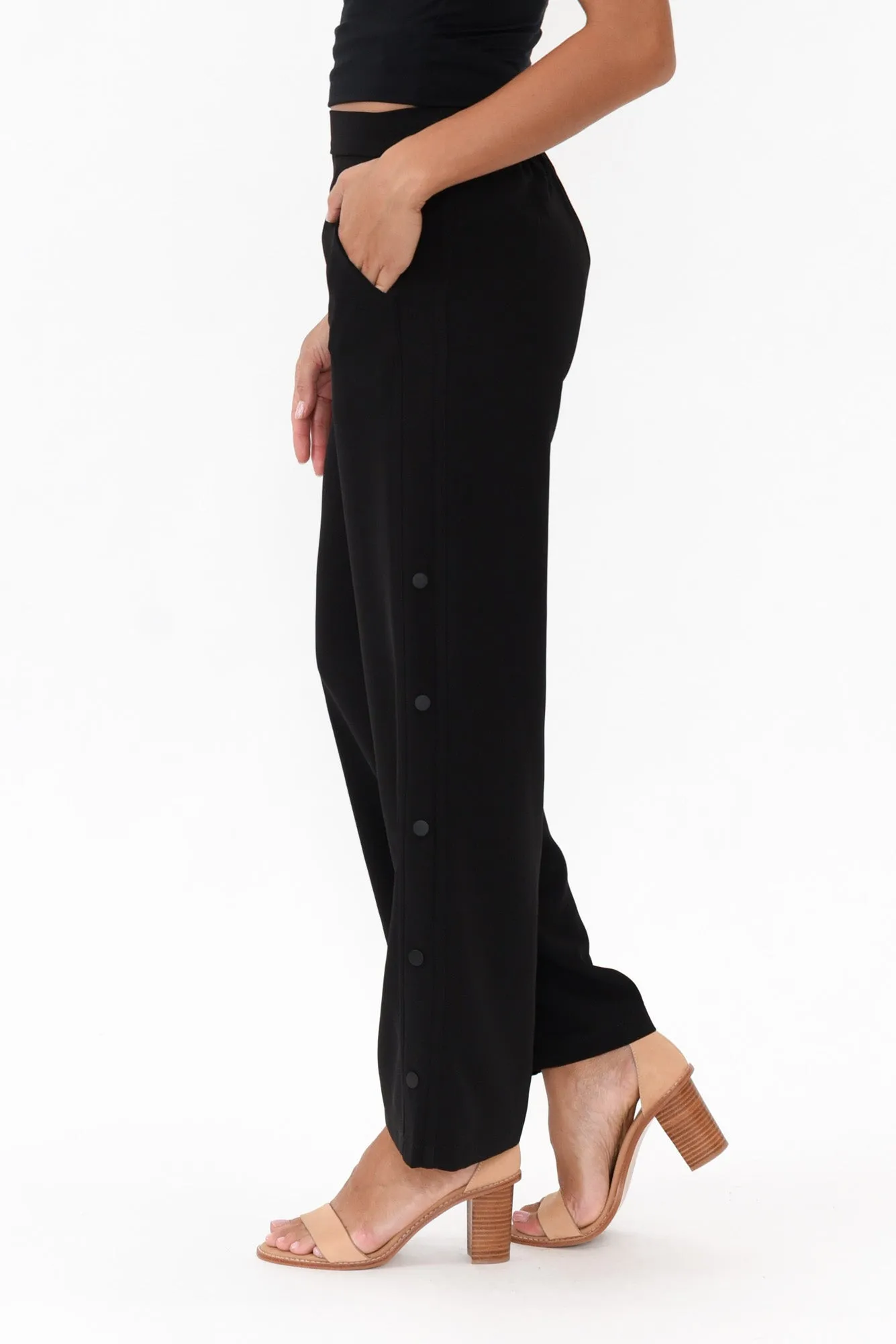 Estelle Black Wide Leg Pants