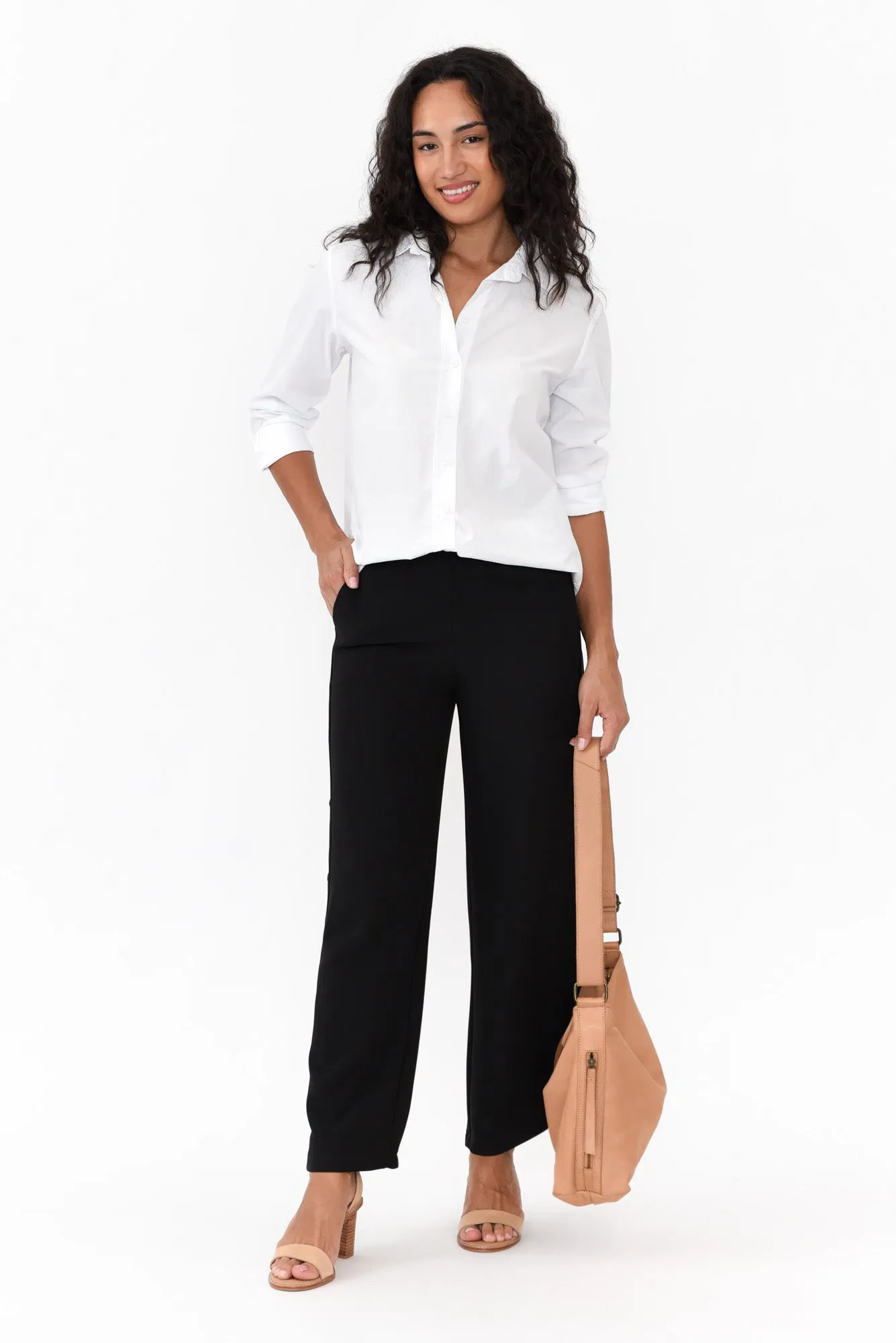 Estelle Black Wide Leg Pants