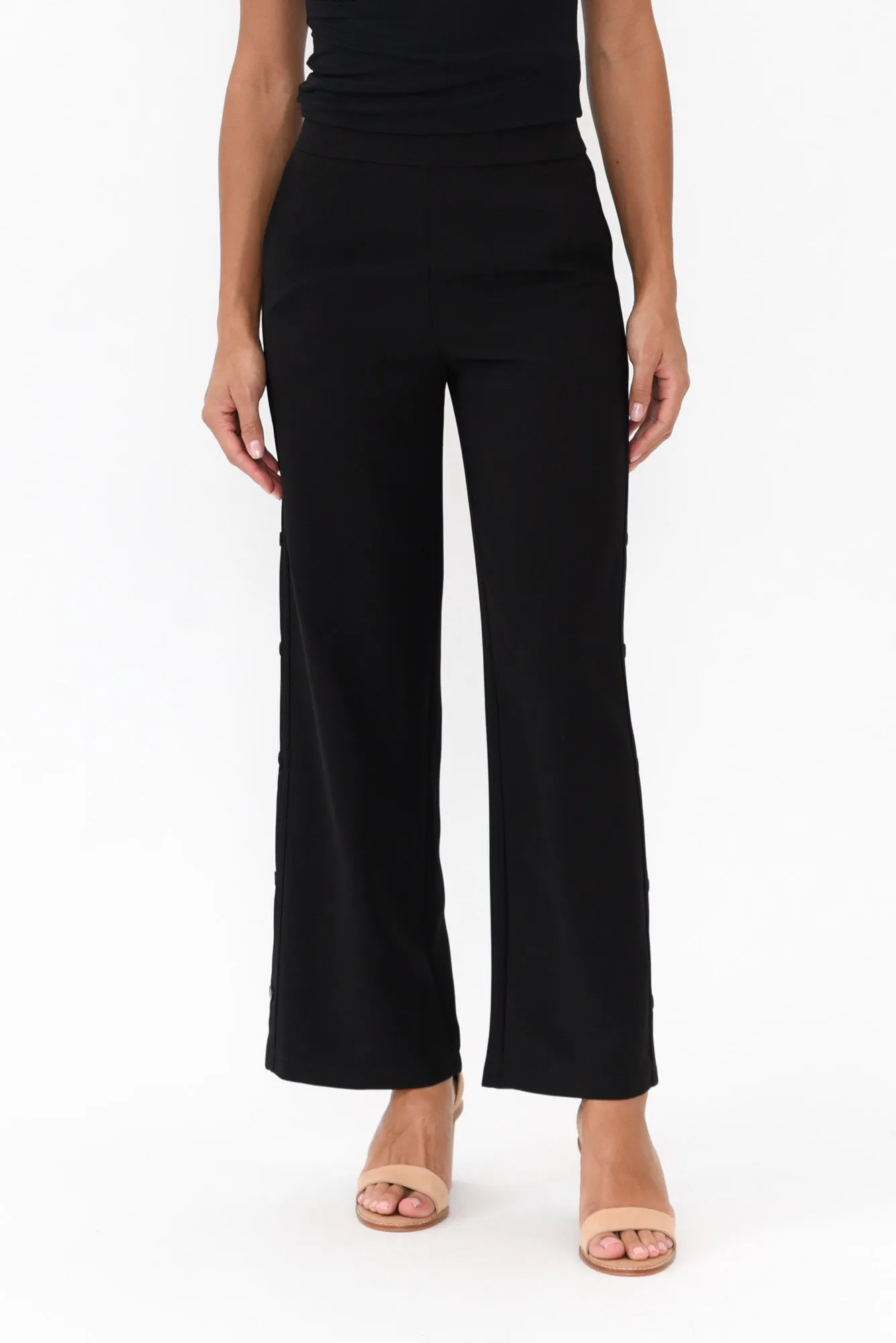 Estelle Black Wide Leg Pants