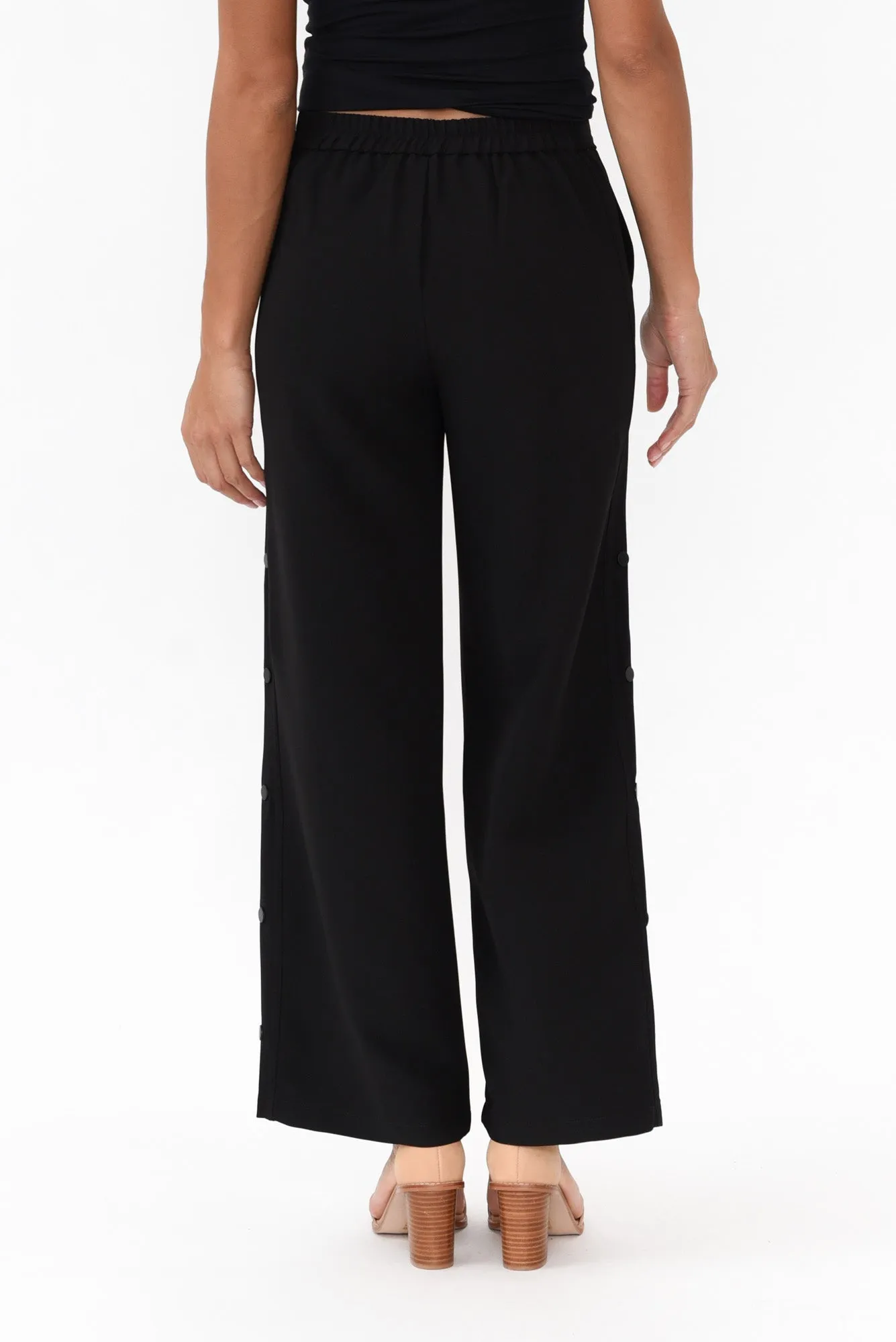 Estelle Black Wide Leg Pants