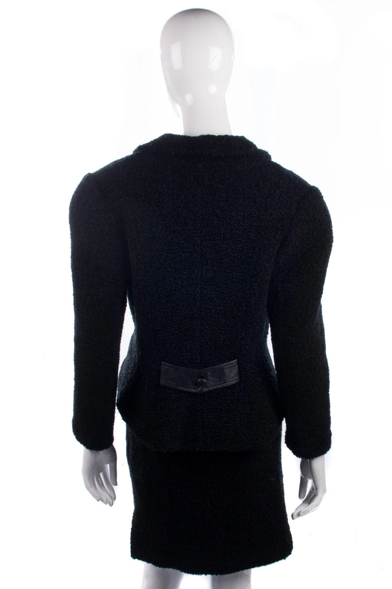 Fantasia Skirt Suit Vintage Wool Black Fully Lined UK Size 12