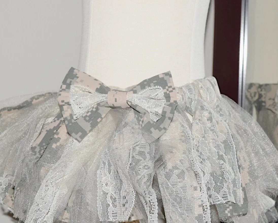 Girls Army ACU Camo Shabby Chic Tutu