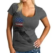 Hot Leathers GLR1529 Ladies Pencil Eagle Patriotic Short Sleeve