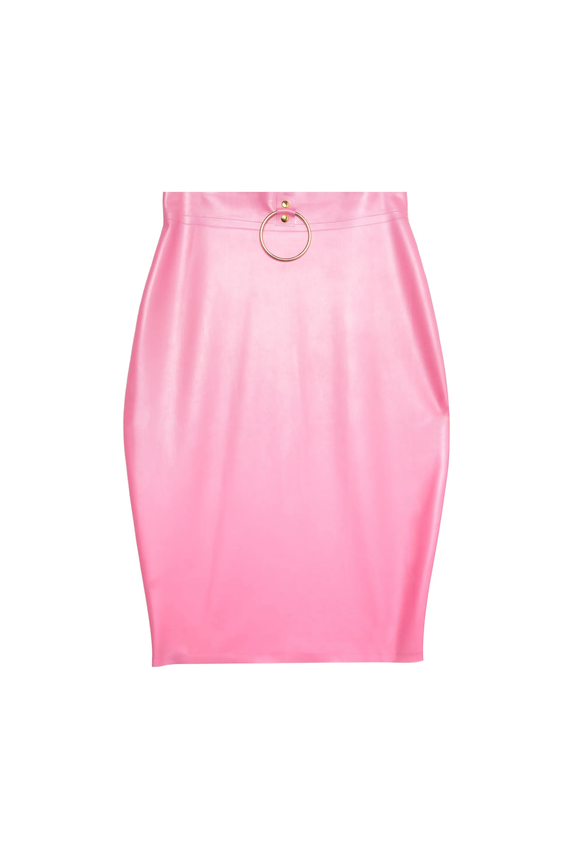 Imogen Pink Latex and Ring Pencil Skirt