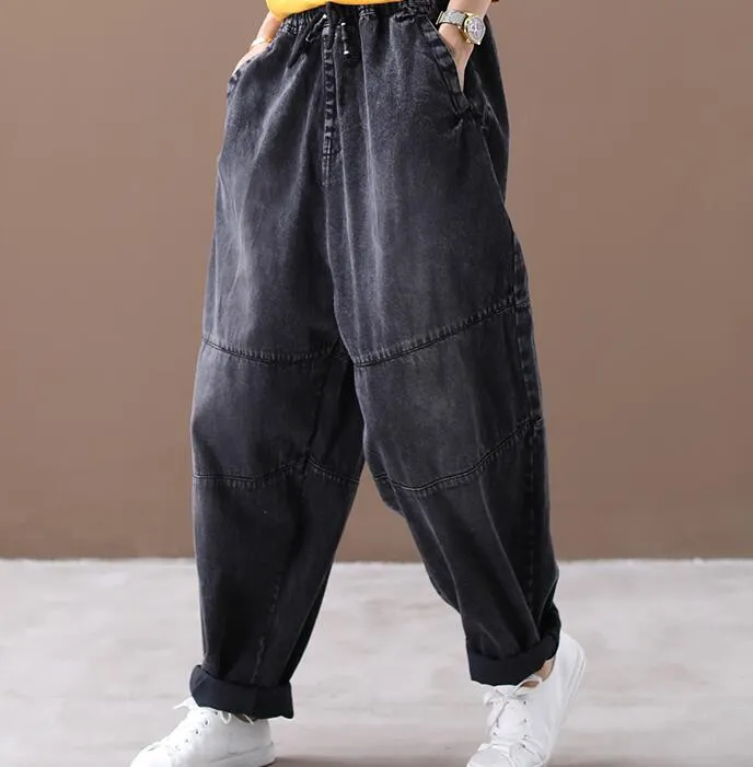 Loose Casual Women Cotton Harem Pants Wide Leg Pants SJ981106