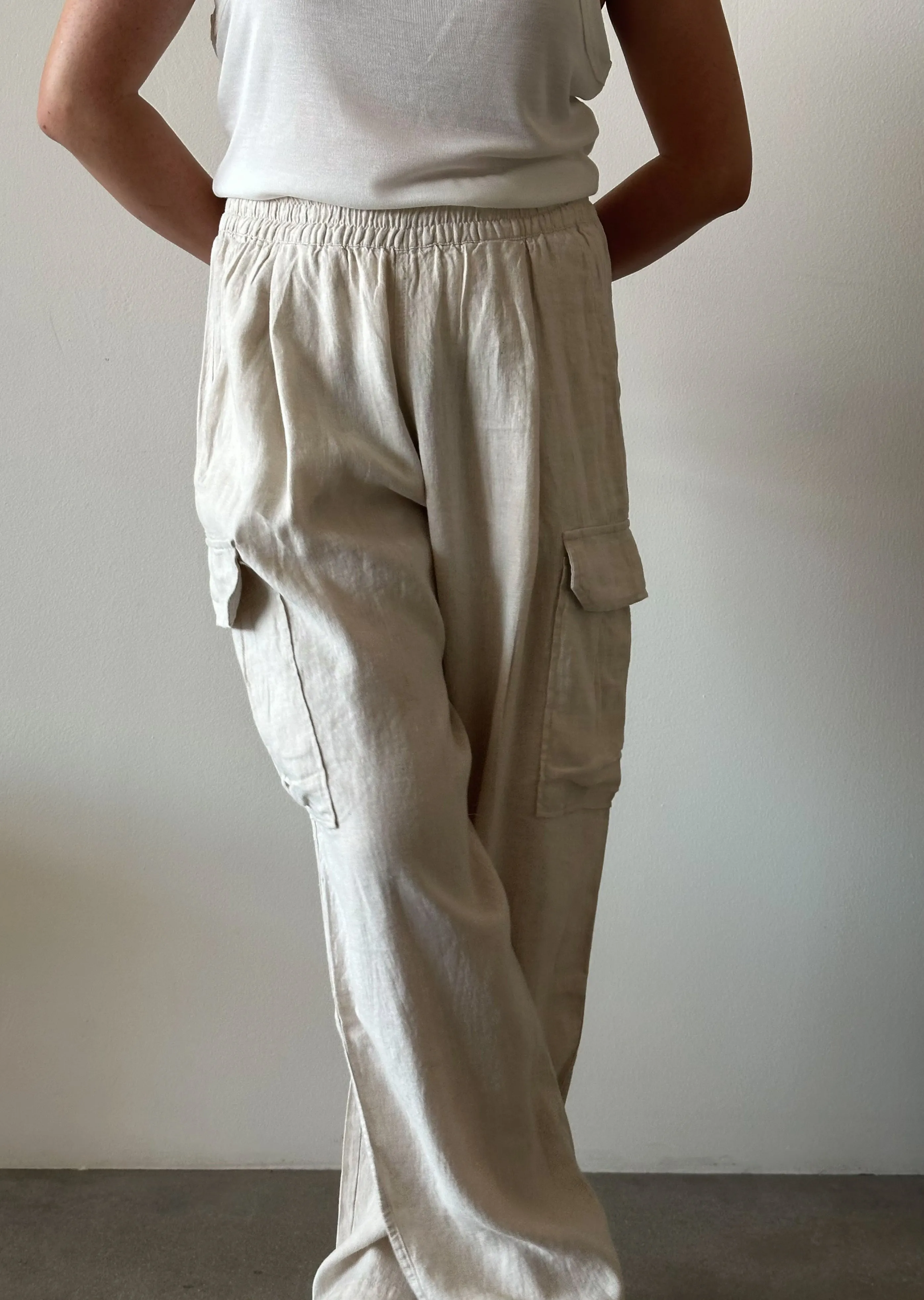 Luca Linen Pants - Natural