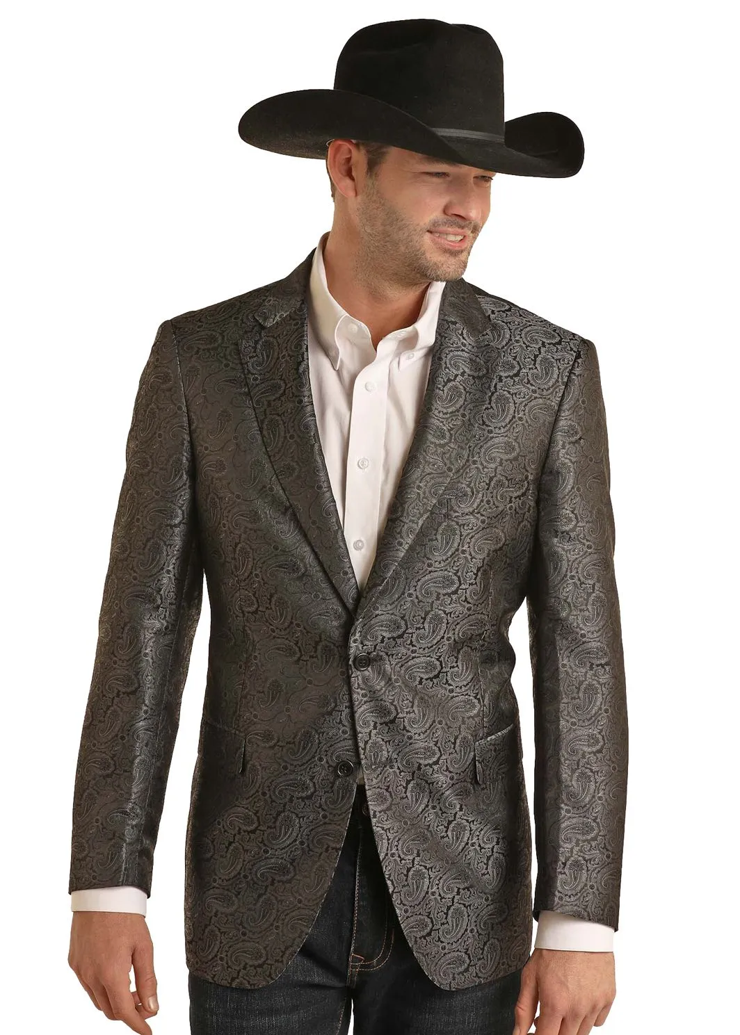 Men's Rock & Roll Jacquard Paisley Suit Coat