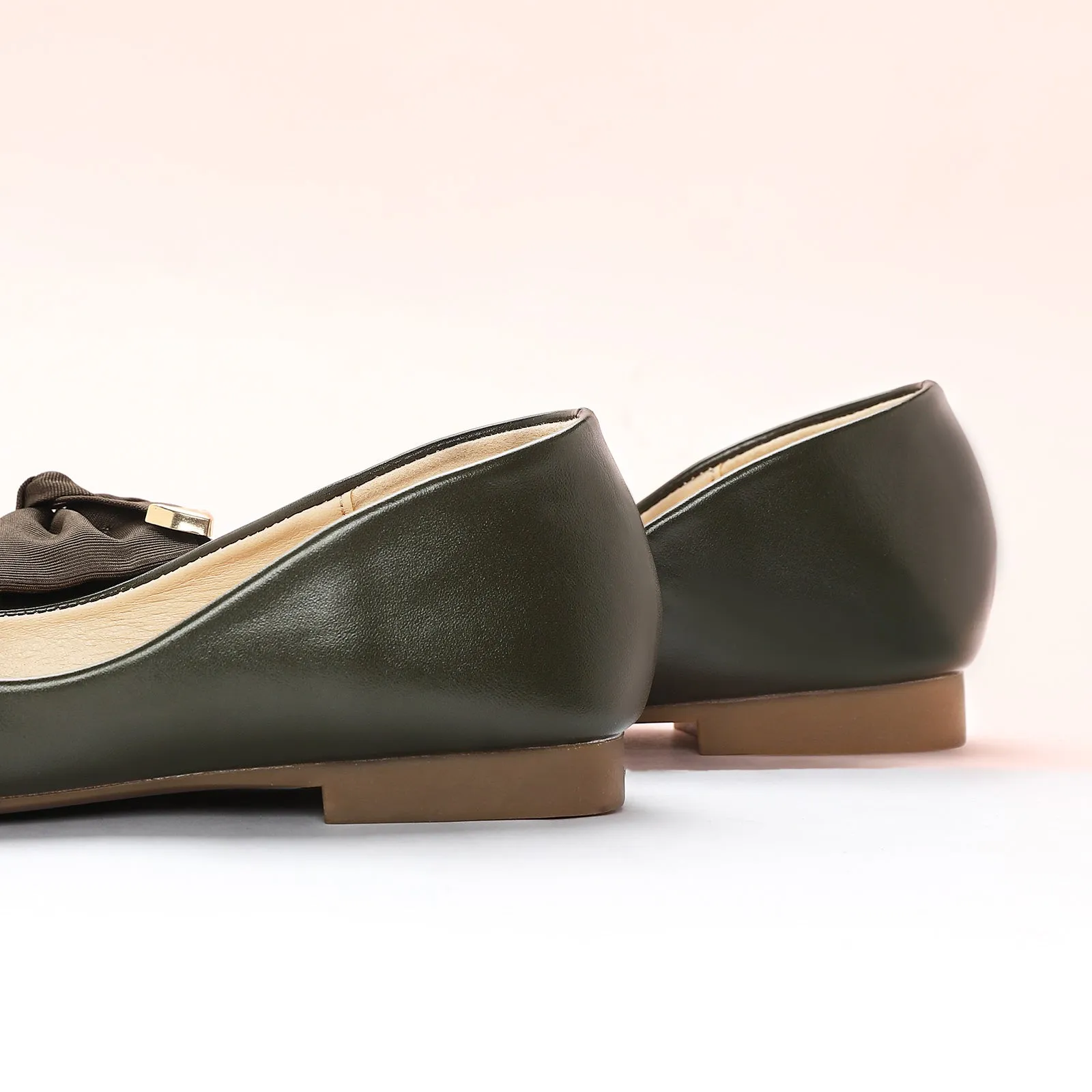 Metal Bow Ballerina Flats (Eva)