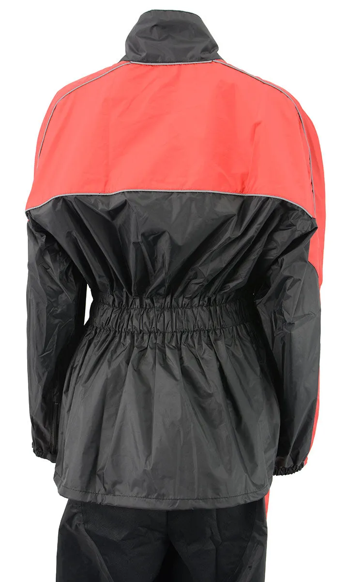 NexGen Ladies XS5001 Black and Red Water Proof Rain Suit with