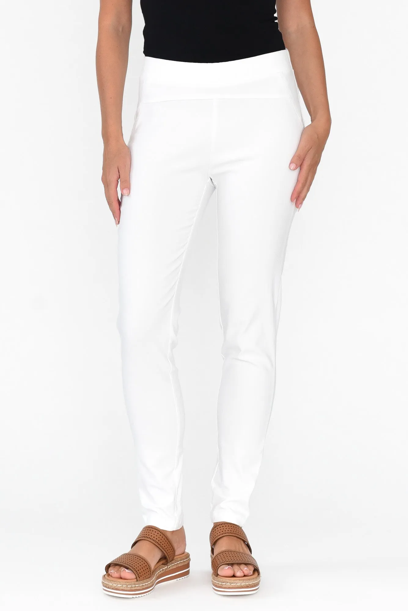 Olympia White Straight Pants