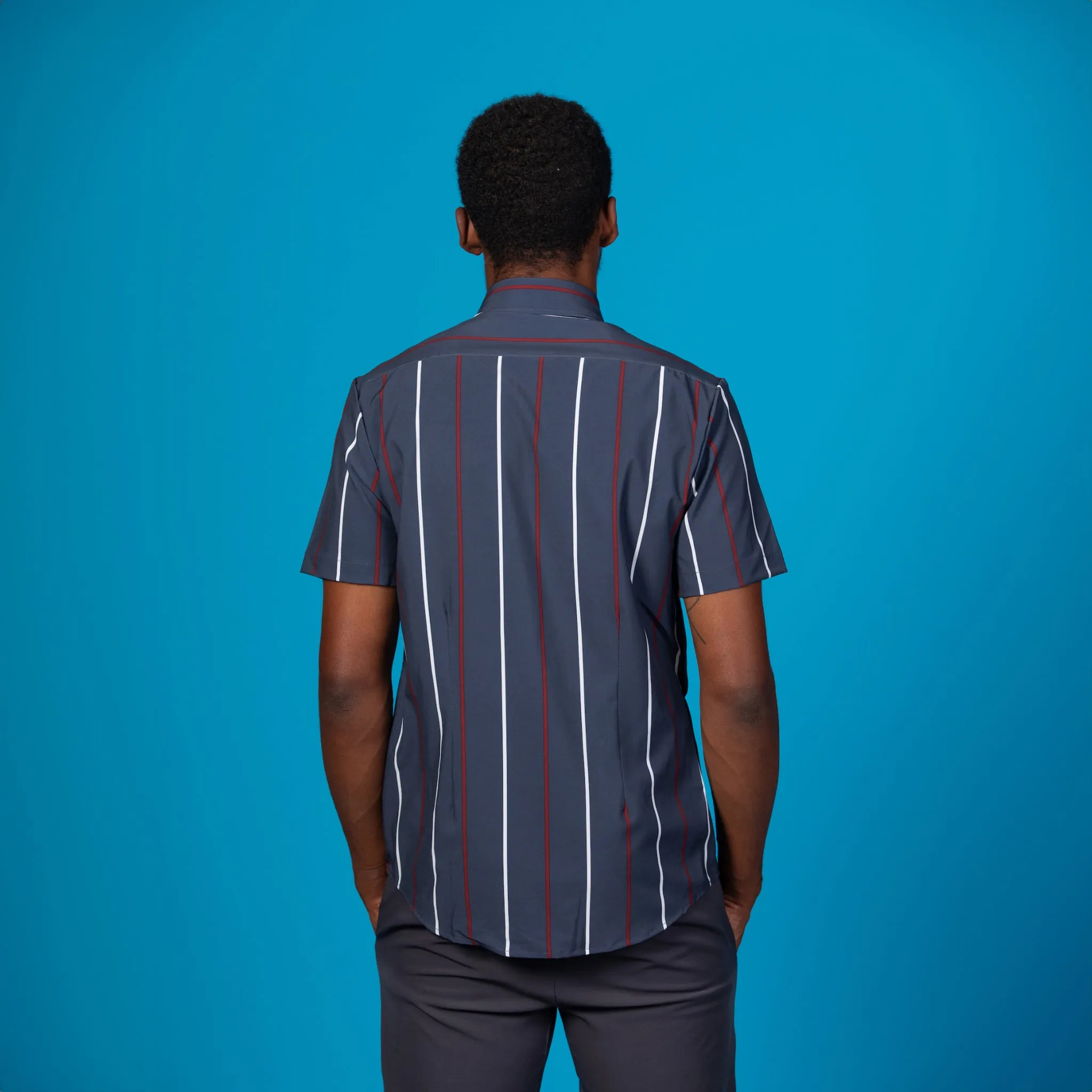 Range Shirt - Navy w/ Red and White Stripes