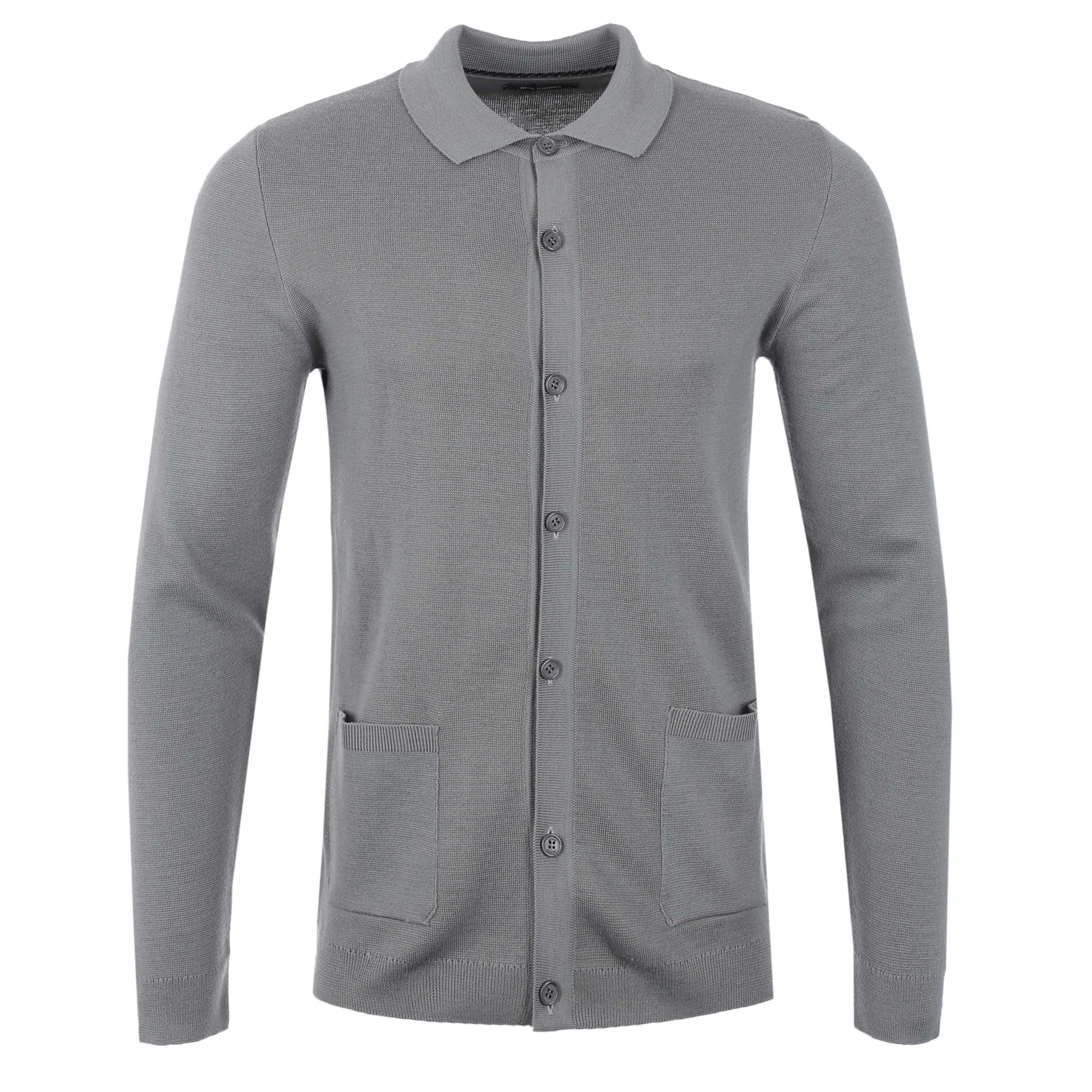 Remus Uomo Button Thru Cardigan in Grey