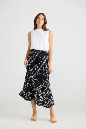 Sicily Skirt - Cupro Black Indus