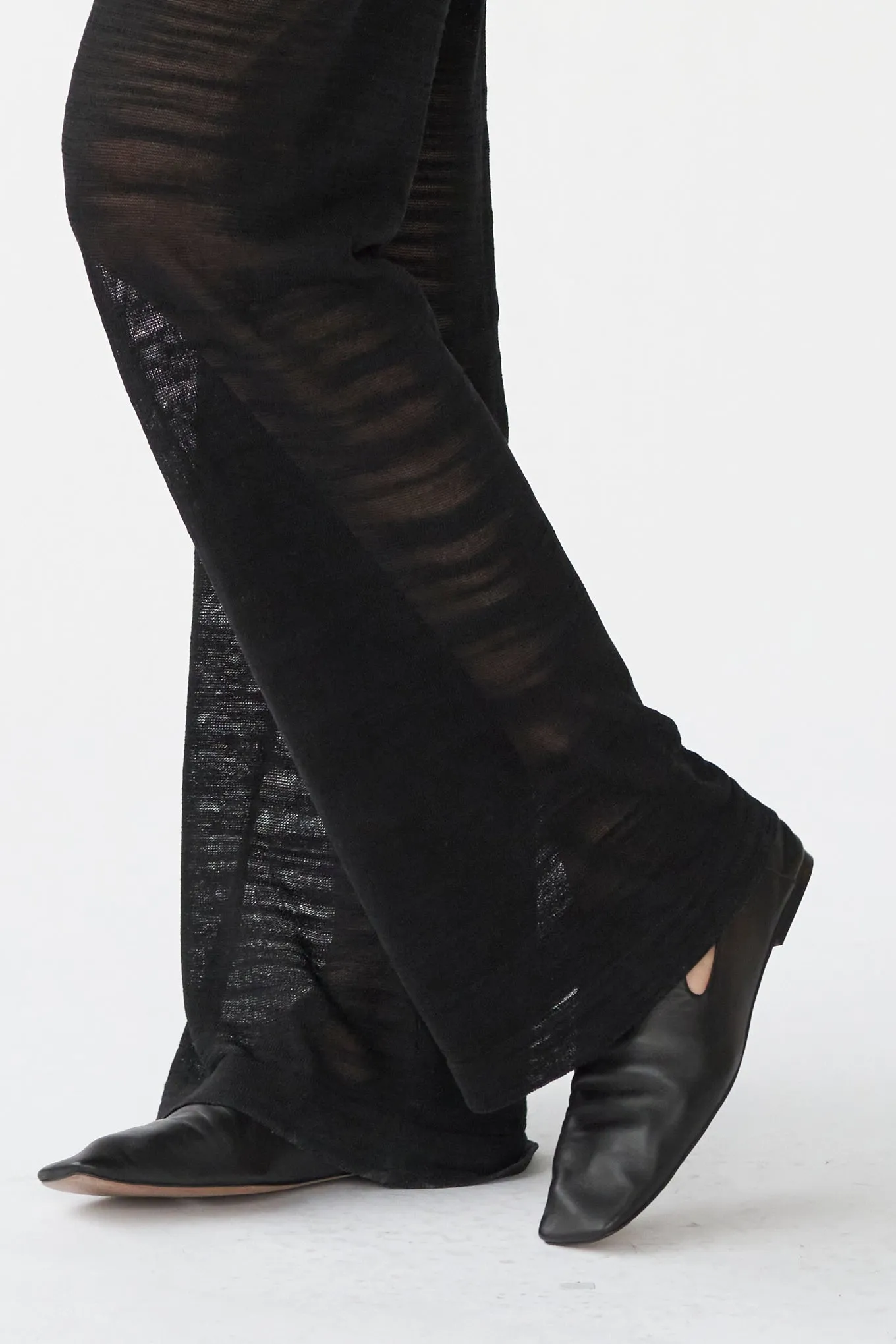 Sima Knit Pants - Black - Silk/Linen/Viscose