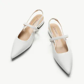 Sleek Pointed Toe Slingback Flats