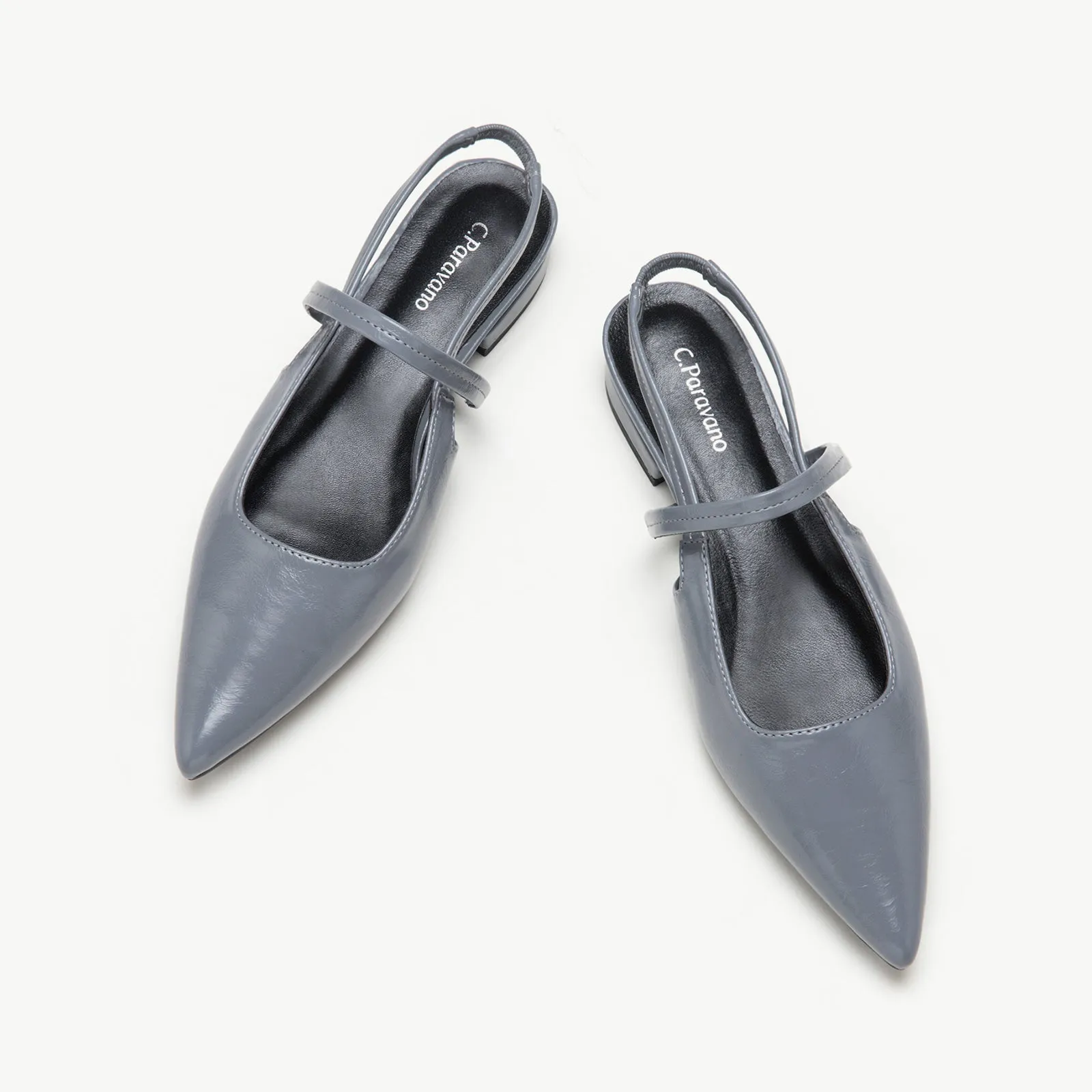 Sleek Pointed Toe Slingback Flats