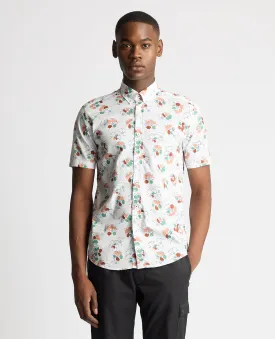 Slim Fit Cotton-Stretch Short Sleeve Shirt