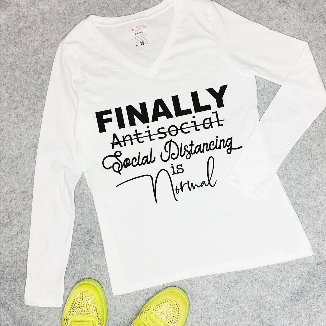 Social Distancing Antisocial Long-Sleeve T-Shirt