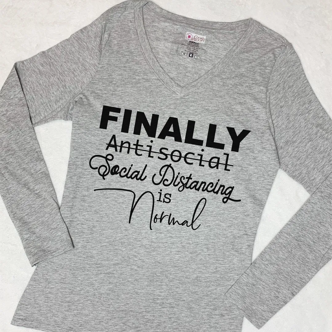 Social Distancing Antisocial Long-Sleeve T-Shirt