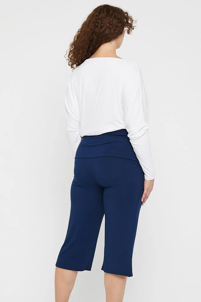 Softline Crop Pants - Navy