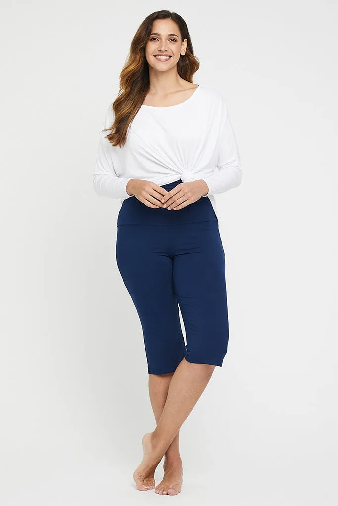 Softline Crop Pants - Navy