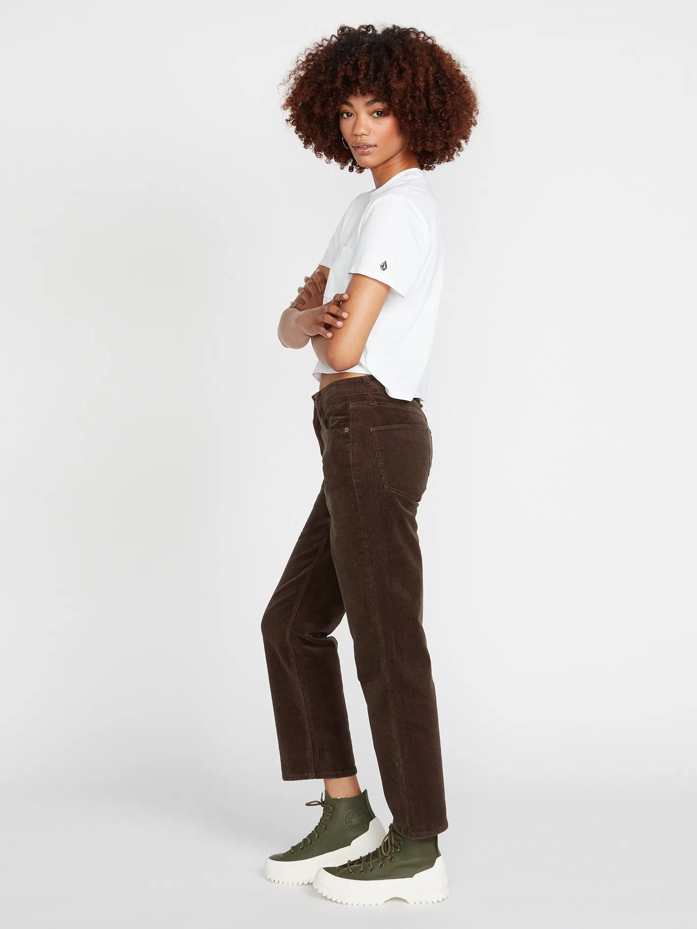 Stoned Straight Corduroy Pants - Espresso