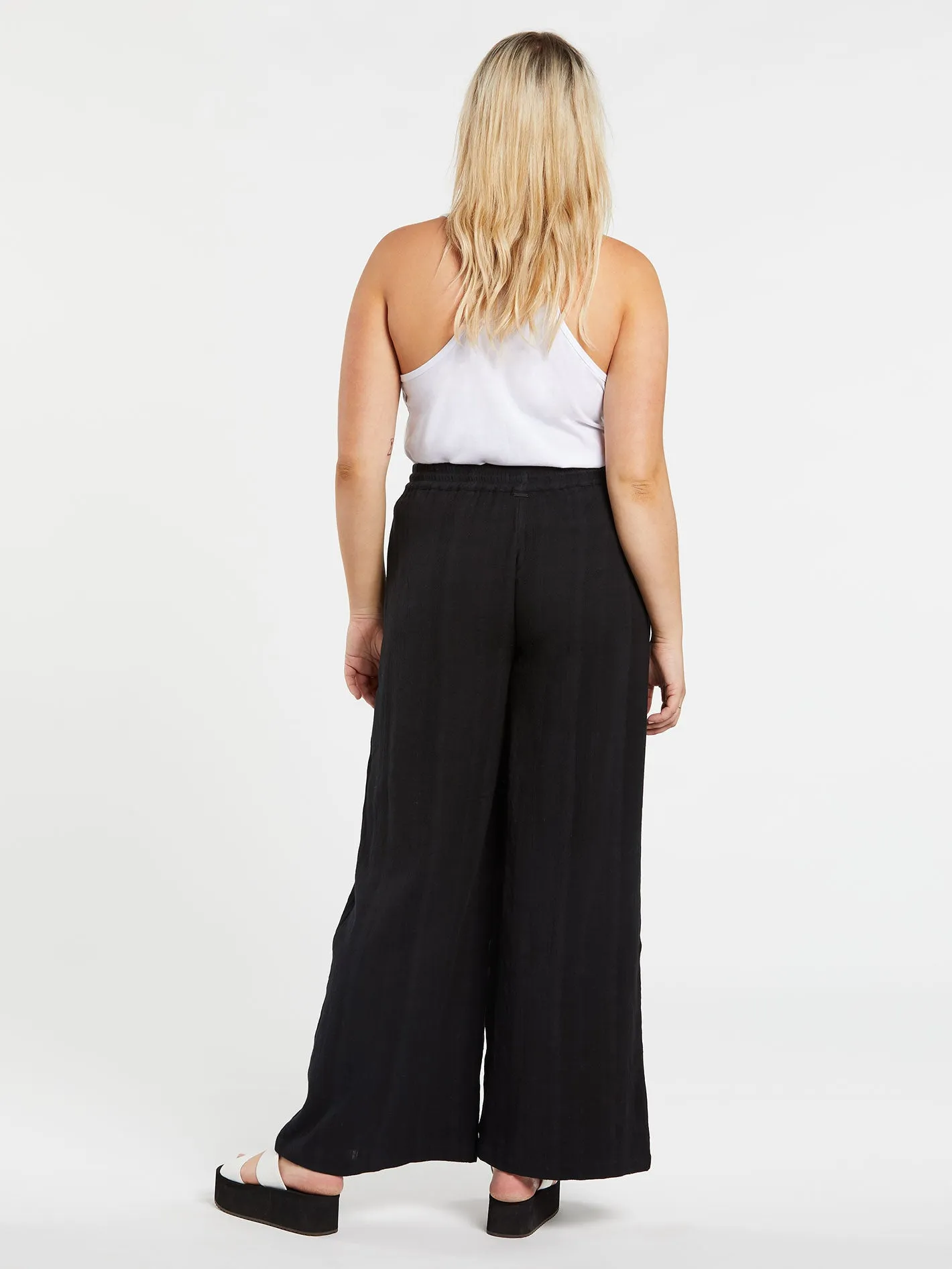 Sun Spent Wide Leg Beach Pant - Black