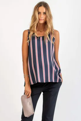 The Serena Navy Striped Maternity blouse by Attesa