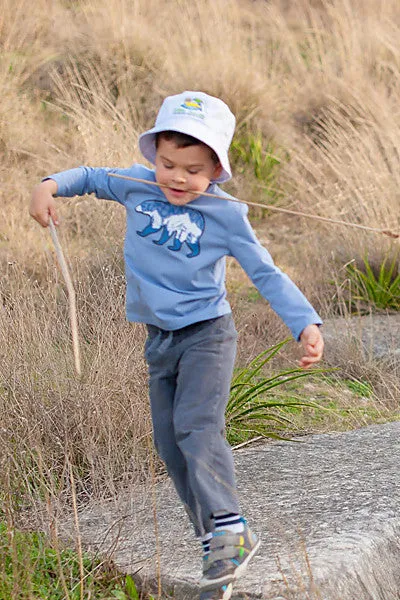 Toddler Sun Protective Shirt-Explore Cobalt Blue Gray