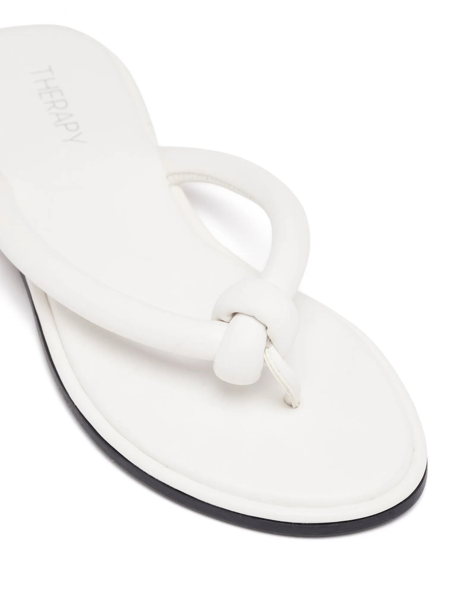 Tyana Thong Sandal White Smooth