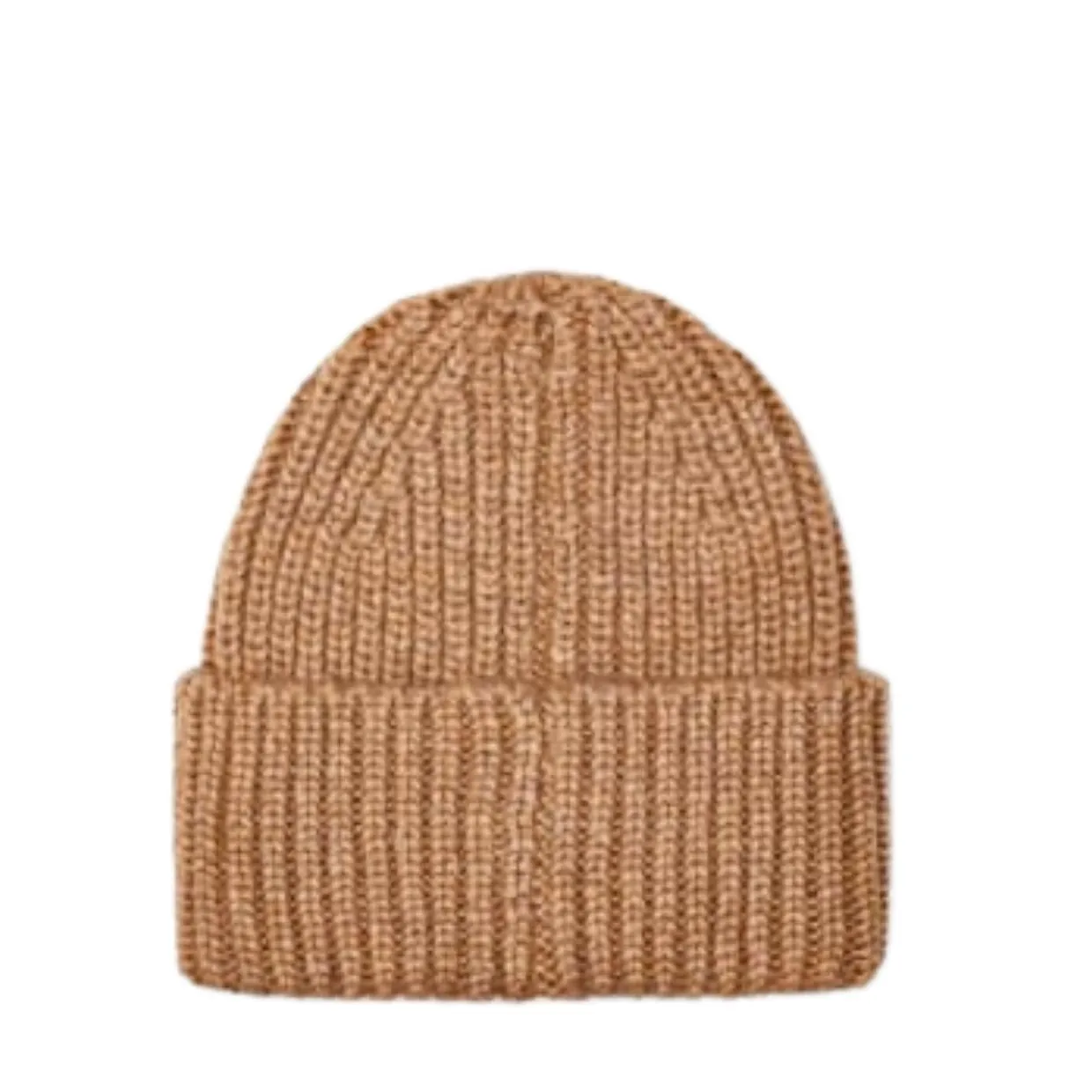 UGG Camel Brown Chunky Rib Logo Beanie