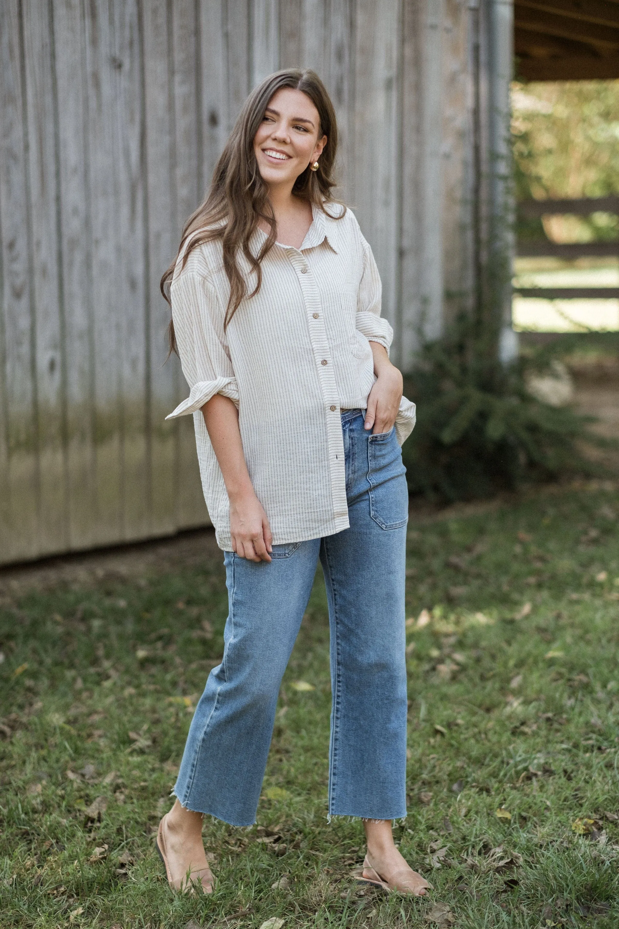 Venice Button Down - Tan