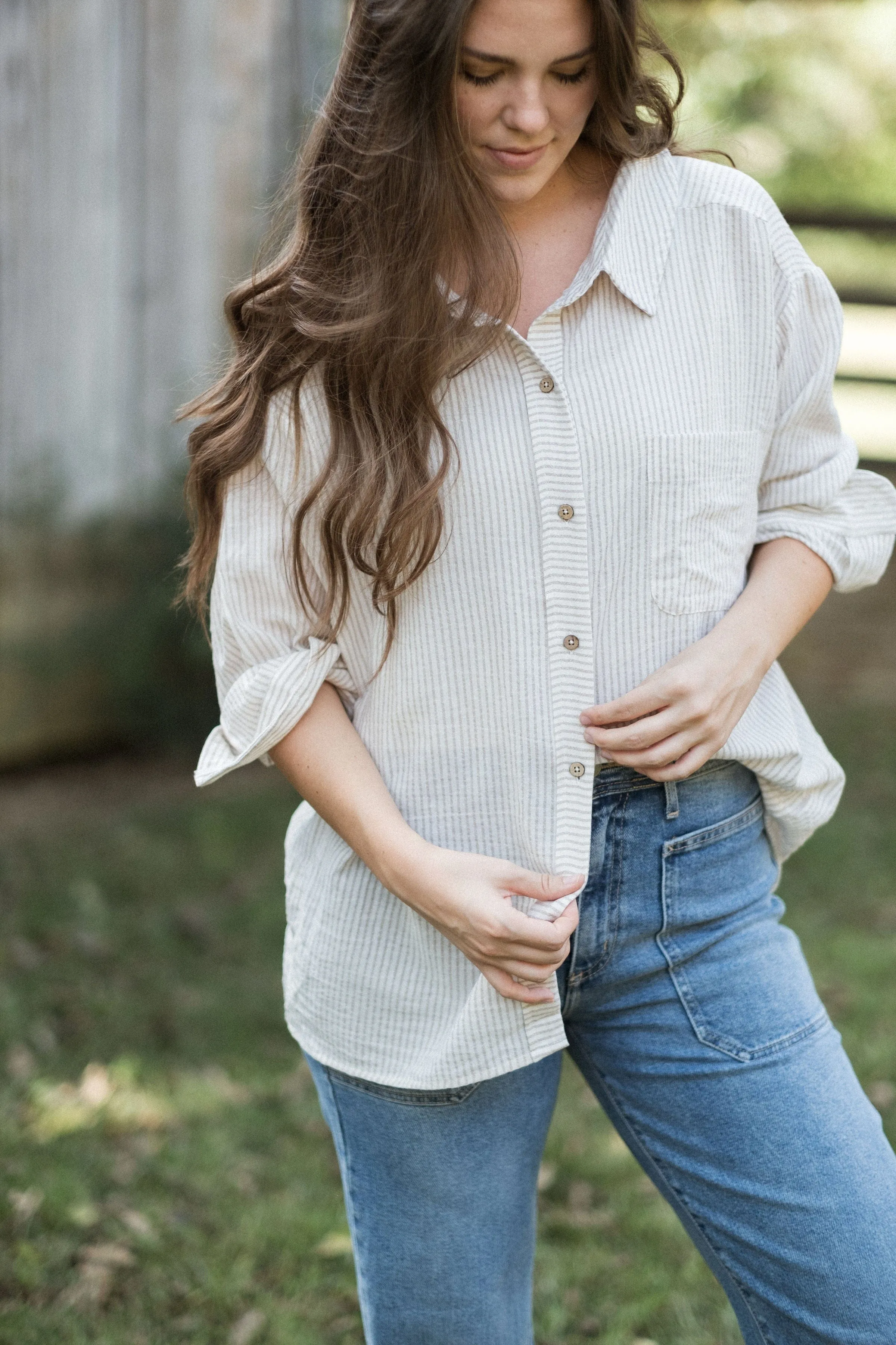 Venice Button Down - Tan