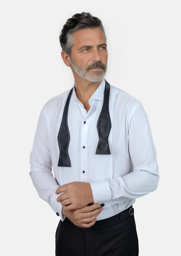 White Bamboo Tuxedo Shirt