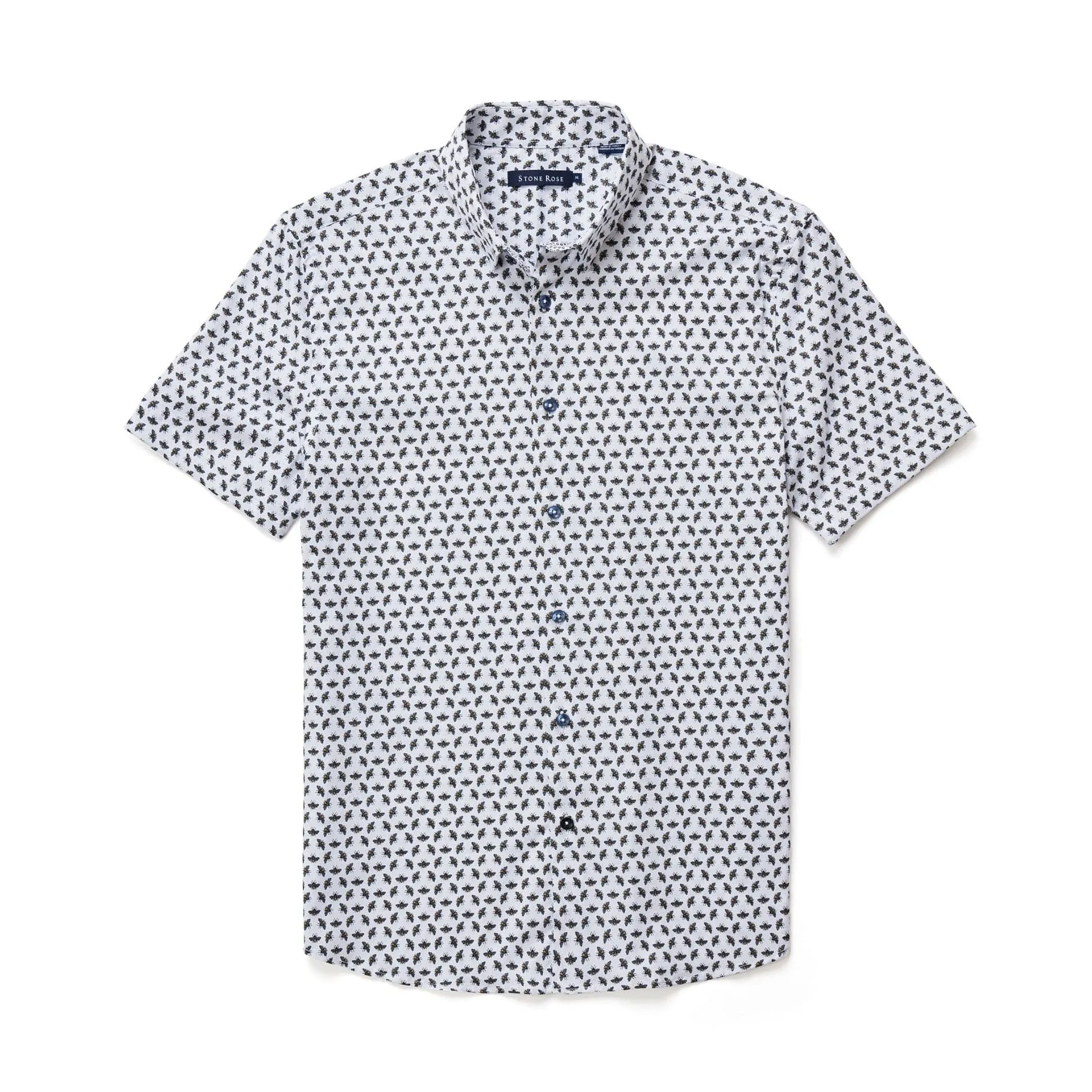 White Bees Short Sleeve Shirt